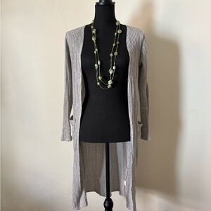 Pinc Gray Women's Open Front Cardigan